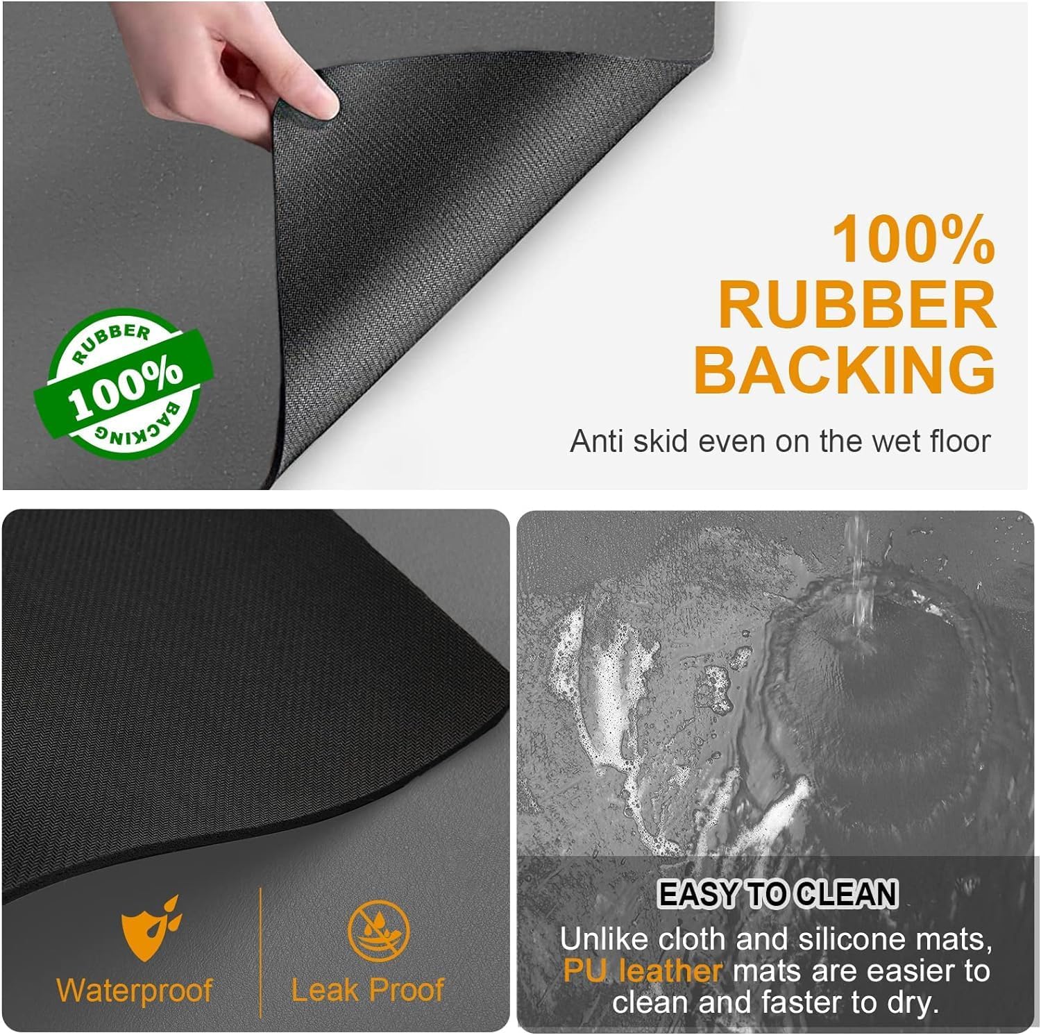 Whitoplus Kitchen Utensil Dish Drying Mat | Quick Dry Water Absorbent | Extra-Large Drying Mats For Kitchenware | Super Draining
